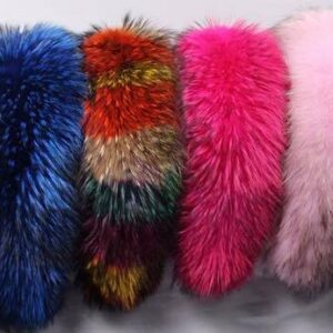 Obszycie futrzane do kaptura z jenota naturalnego barwione długość 80 cm