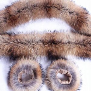 Futrzany komplet z jenota naturalnego