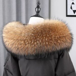 Obszycie futrzane do kaptura z jenota naturalnego dł. 80 cm