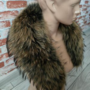 Futrzane obszycie do kaptura z futra jenota naturalnego 75 cm