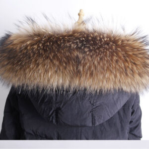 Obszycie futrzane do kaptura z jenota naturalnego długość 65 cm