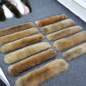 Obszycie futrzane do kaptura z jenota naturalnego długość 55 cm