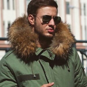 FUTRZANE OBSZYCIE  Z JENOTA NATURALNENA MIARĘ KAPTURA  50-90 CM