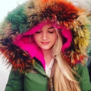 Obszycie futrzane do kaptura z jenota naturalnego barwione długość 75 cm